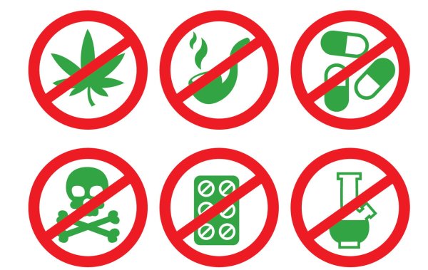 Знак запрета наркотиков