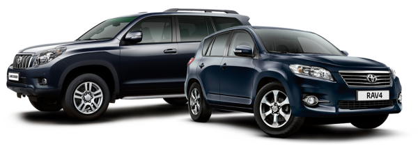 Автомобиль Тойота на прозрачном фоне для фотошопа