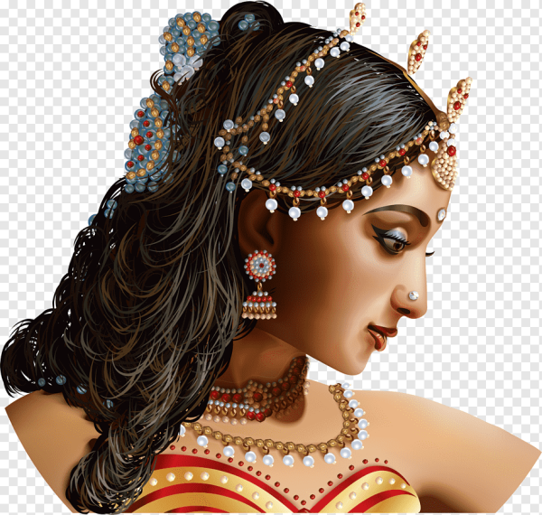 Индианка на белом фоне