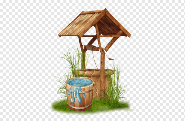 Деревянный колодец вектор