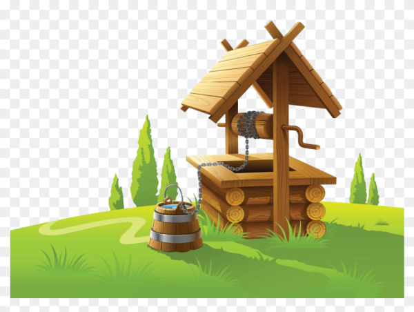 Колодец рисунок