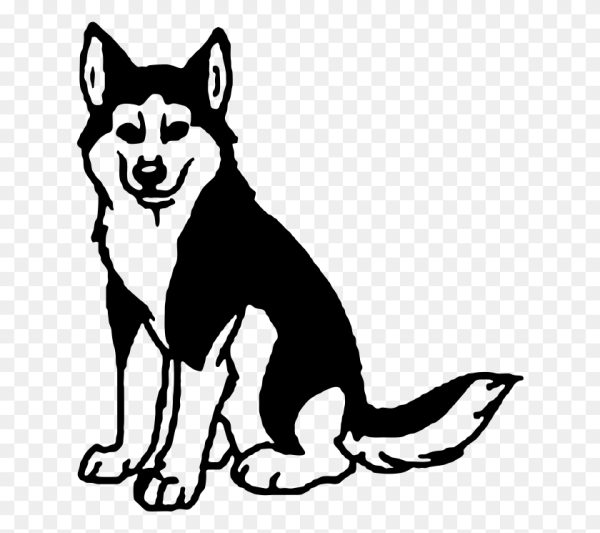 Собака рисунок черно белый