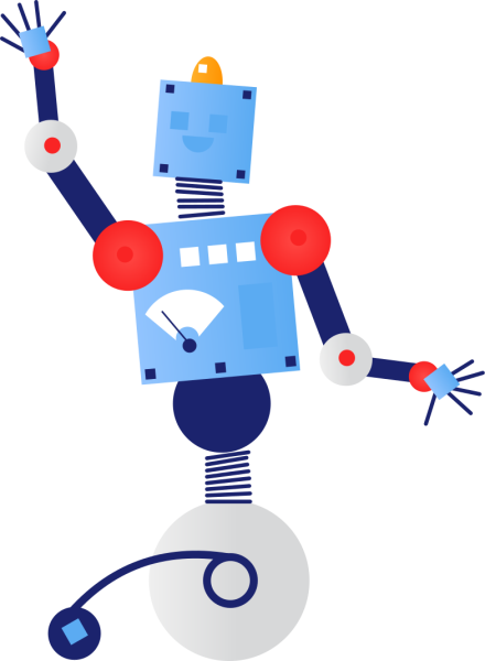 Робот улыбается