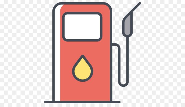 Бензоколонка на прозрачном фоне