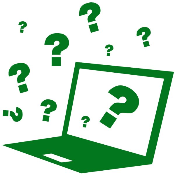 Компьютер с вопросительным знаком