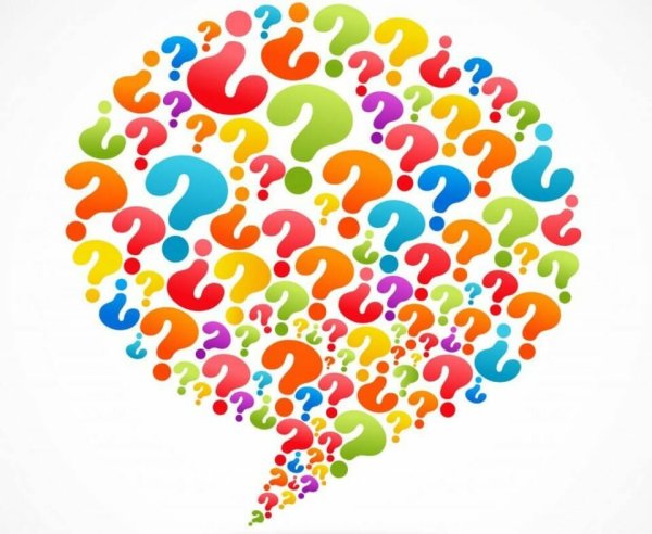 Много вопросительных знаком