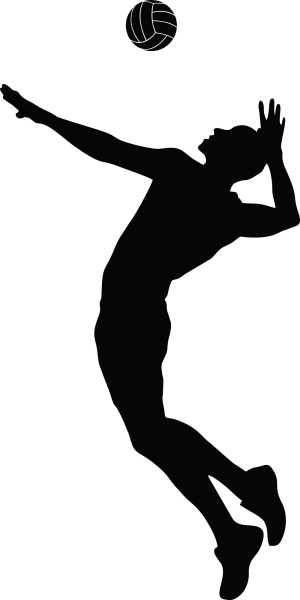 Трафарет волейболиста