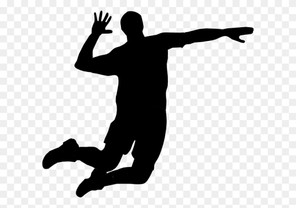 Трафарет волейболиста