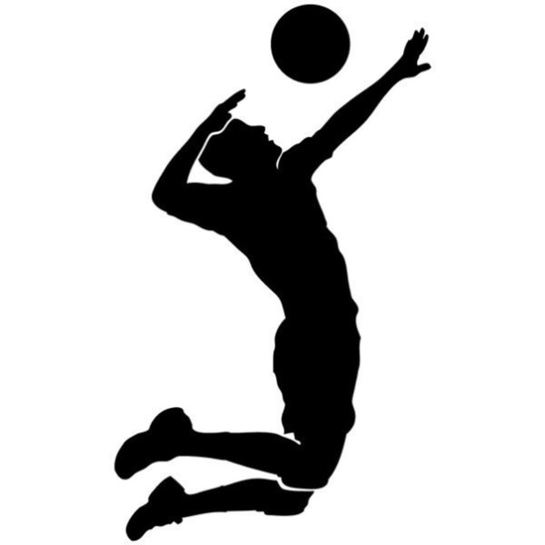 Волейболист на белом фоне