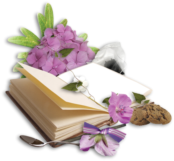 Книги на прозрачном фоне