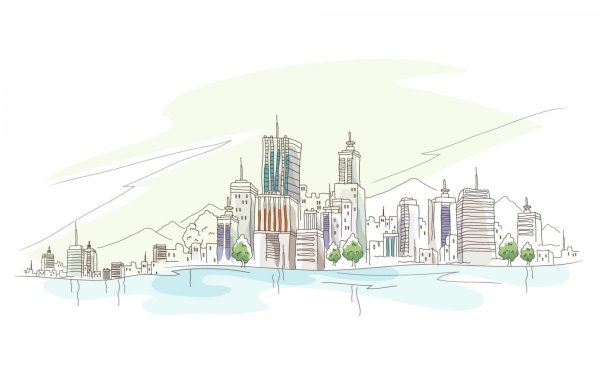 Город на белом фоне