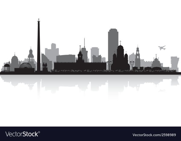 Силуэт Екатеринбурга вектор