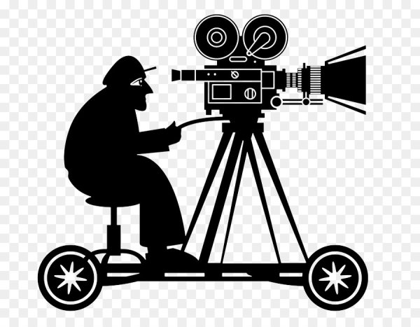 Человек с кинокамерой силуэт