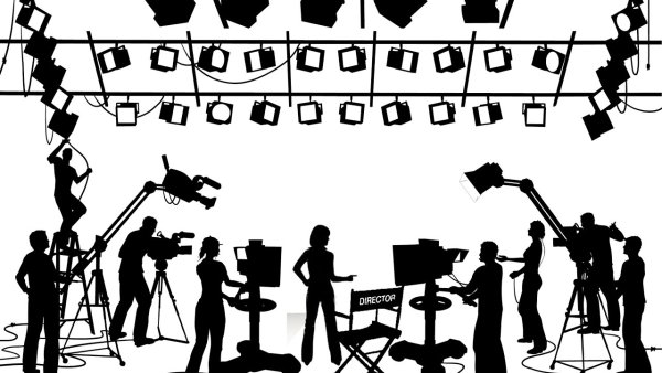 Съемочная группа силуэт