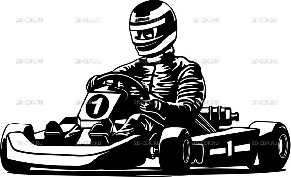 Картинг черно белый