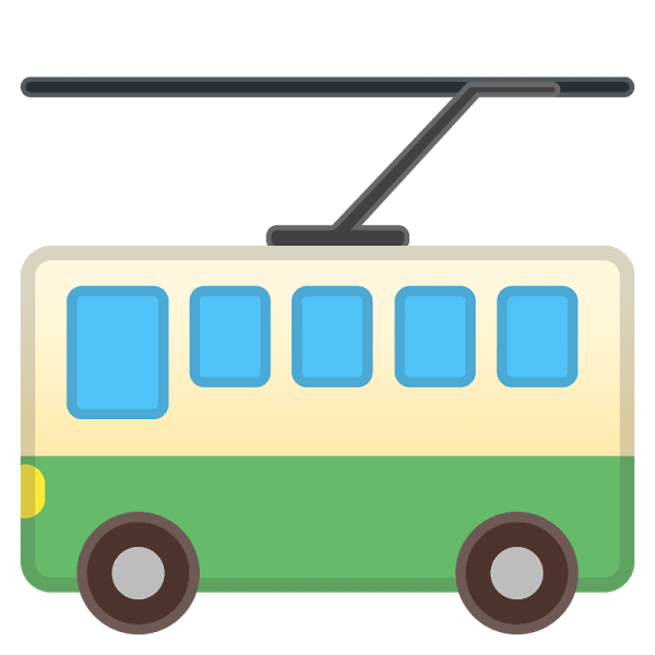 Троллейбус мультяшный
