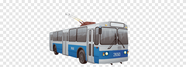 Троллейбус на белом фоне