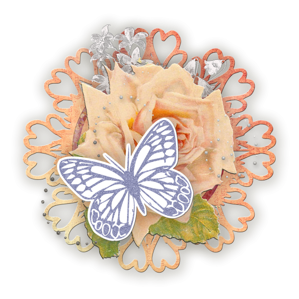 Цветы Скрапбукинг на прозрачном фоне