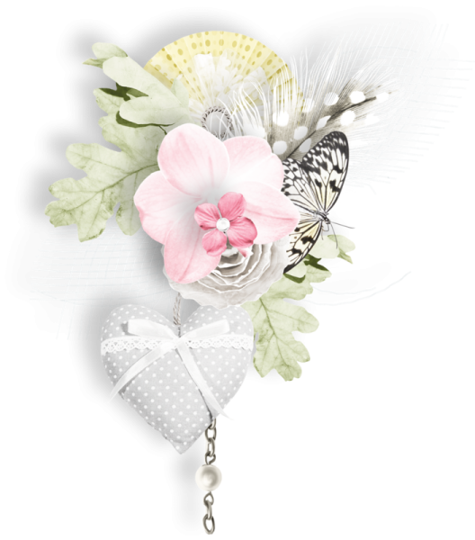 Цветочные кластеры на прозрачном фоне