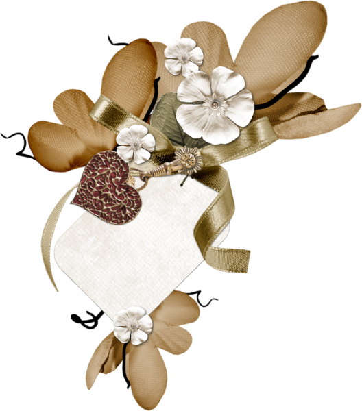 Винтажные кластеры на прозрачном фоне