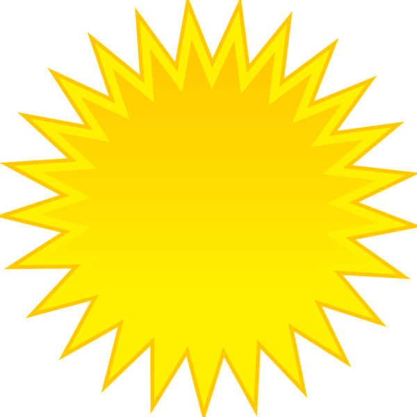 Солнце на прозрачном фоне