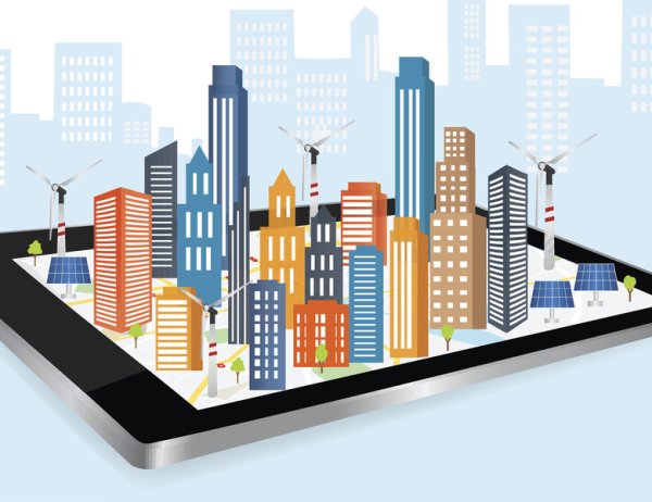 Умный город иллюстрация
