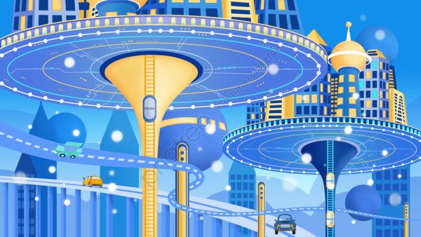 Город будущего векторные