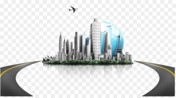 Умный город белый фон