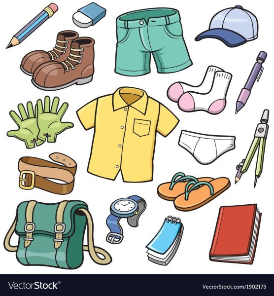 Вещи для путешествия мультяшные