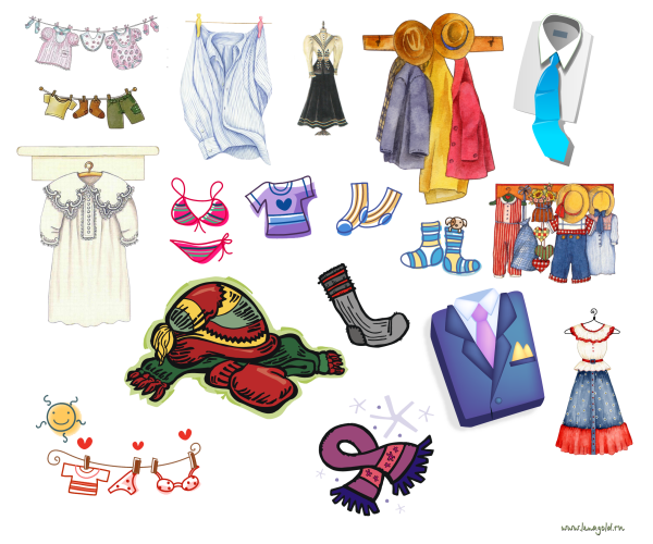 Одежда и обувь на прозрачном фоне