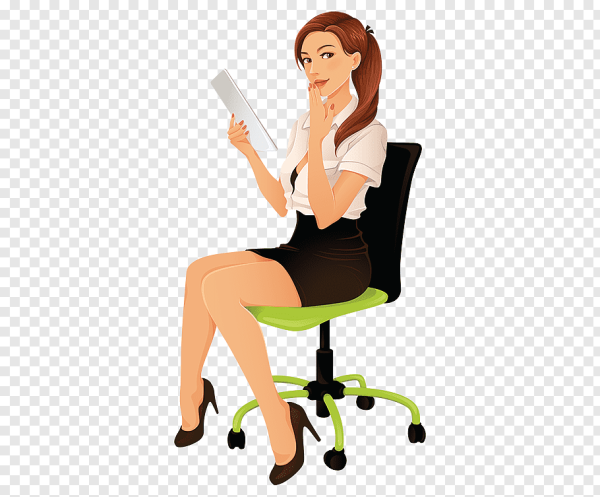 Секретарь на прозрачном фоне