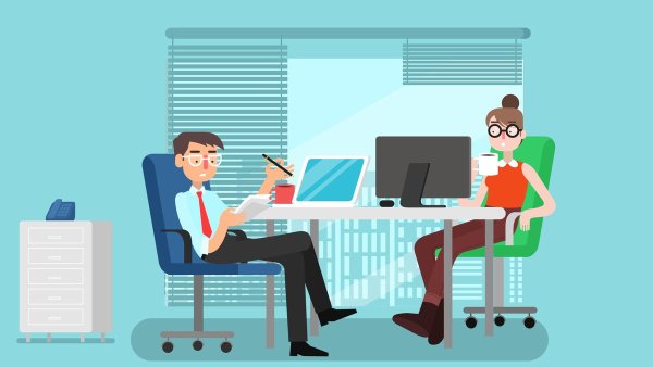 Офисный работник иллюстрация