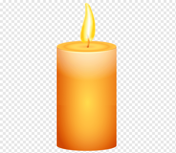 Горящие свечи на прозрачном фоне