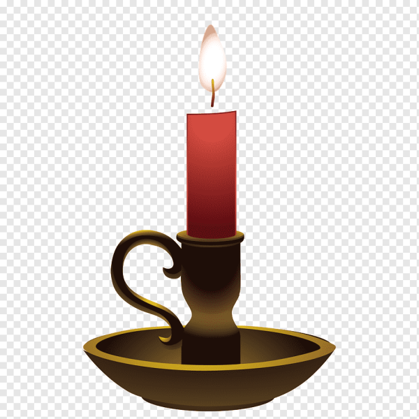 Свеча в подсвечнике вектор