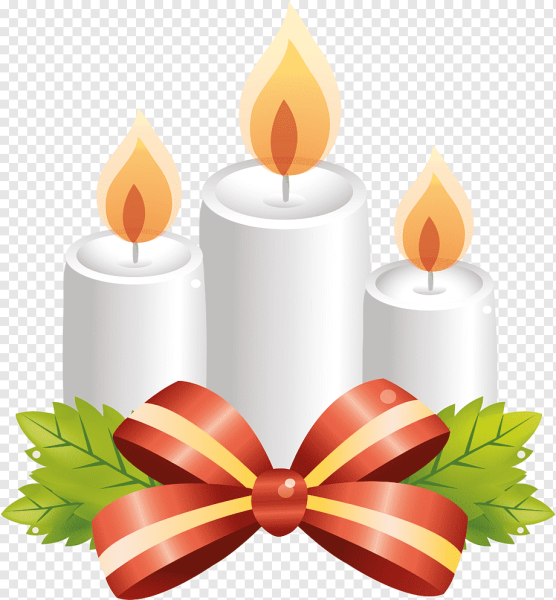 Рождественские свечи рисовать