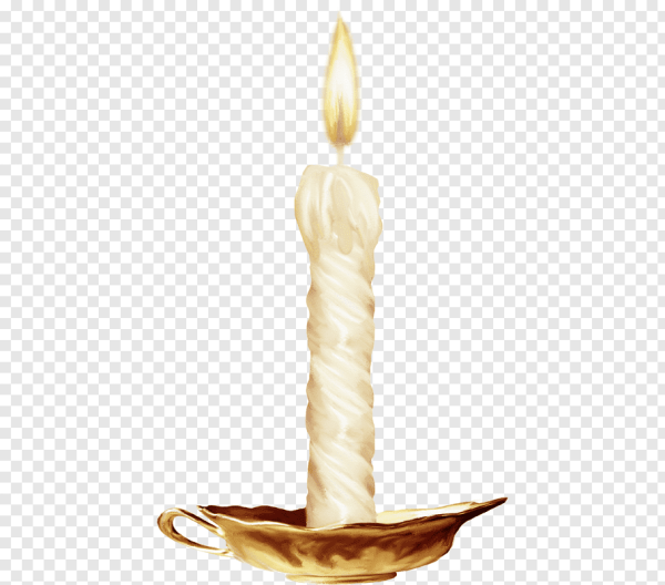 Свечка церковная на белом фоне