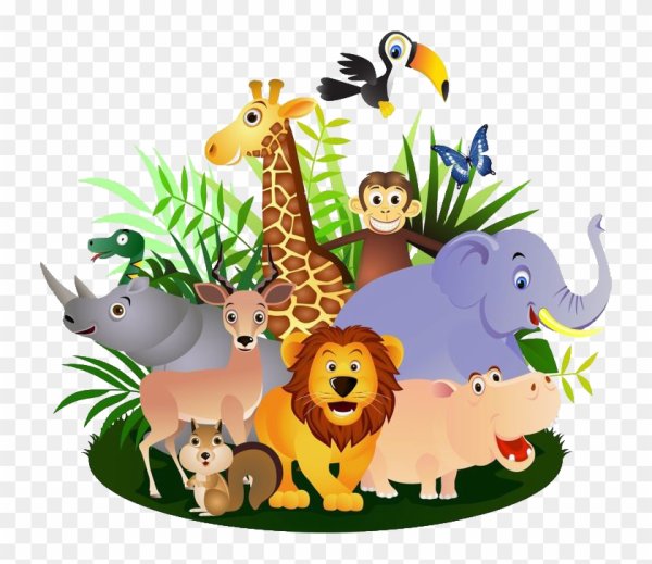 Зоопарк на прозрачном фоне