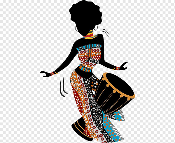 Африканка с барабаном