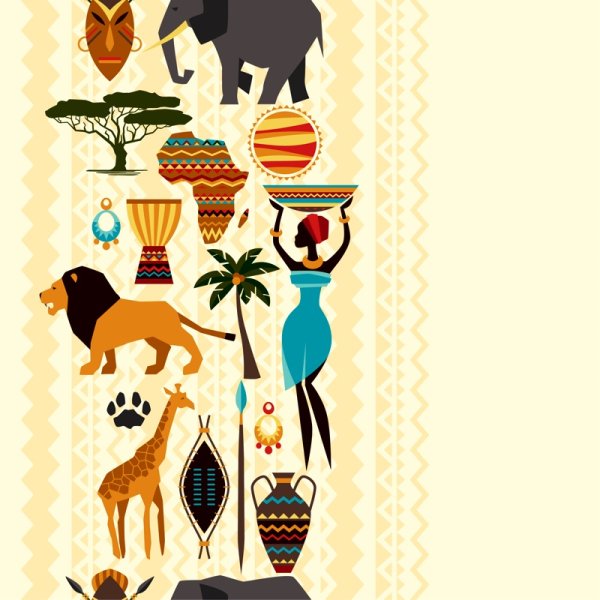 Рамка в африканском стиле