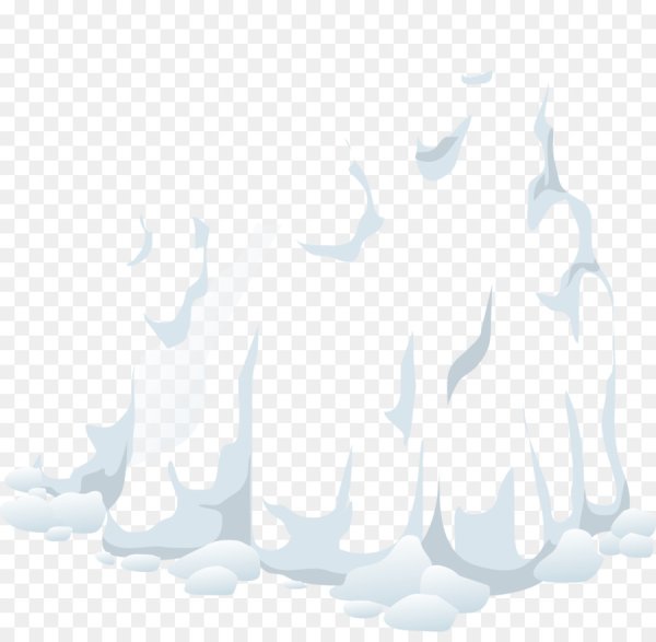 Сугробы снега на прозрачном фоне