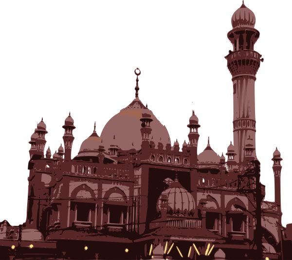 Мечеть на черном фоне