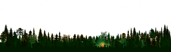 Лес на прозрачном фоне