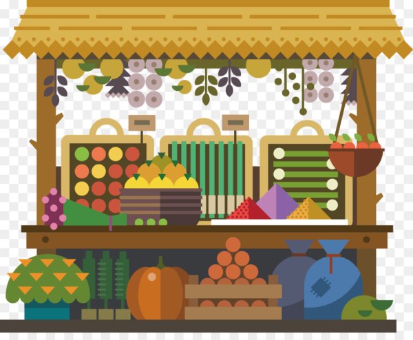 Овощной магазин иллюстрация