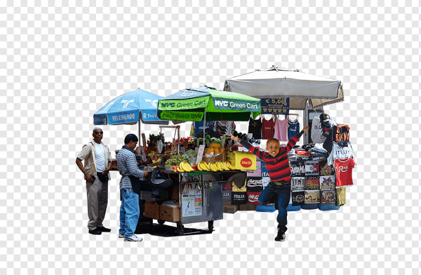 Рынок на белом фоне