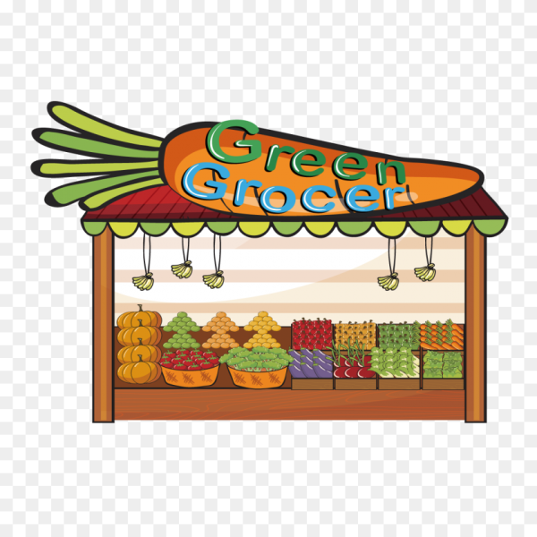 Витрина продуктового магазина рисунок