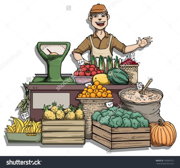 Торговец на рынке