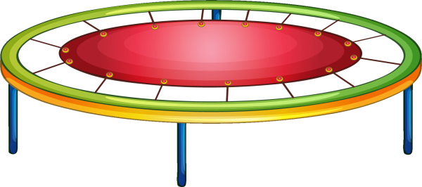 Батут на прозрачном фоне