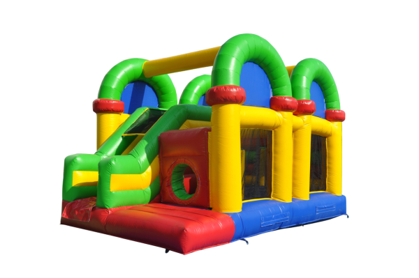 Надувной батут на белом фоне