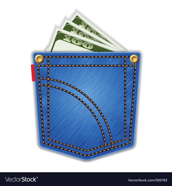 Карман на прозрачном фоне