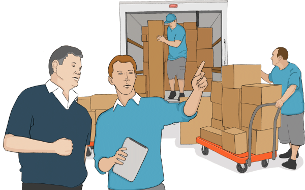 Грузчики иллюстрация для детей